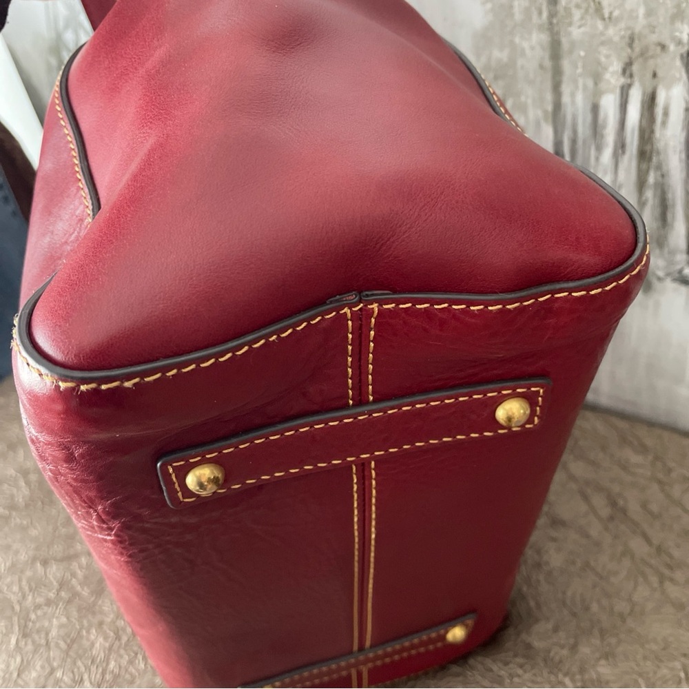 ❤️🤍💙Dooney & Bourke Hattie Drawstring Florentine Leather Shoulder Bag - Picture 8 of 16